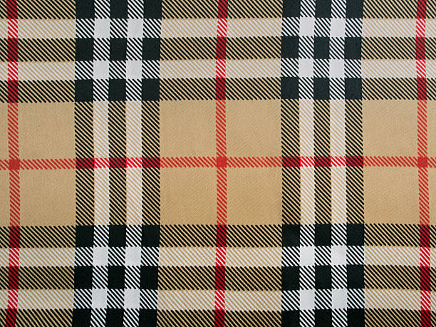 Beige Wool Plaid Fabric With Red Black And White Stripes Stock Photo -  Download Image Now - iStock