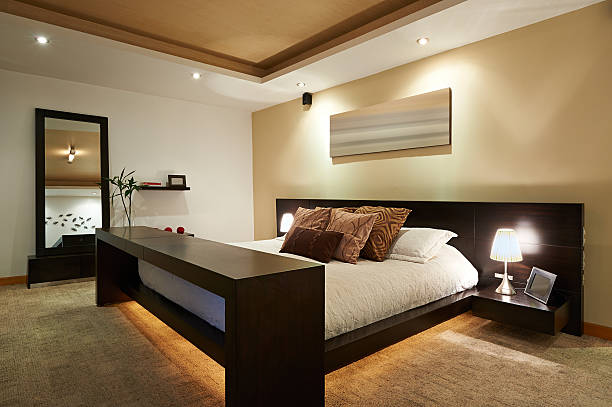 istock Interior of a modern bedroom design 466351963