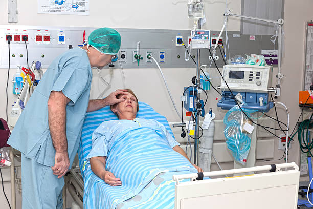 istock Doctor examines patient's eye 466352746