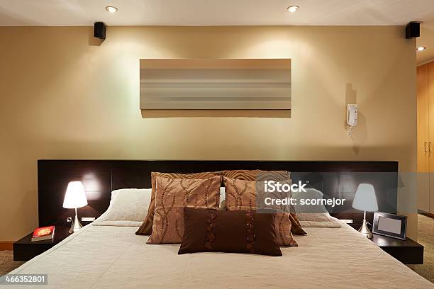 Interior Design Big Modern Elegant Bedroom Stock Photo - Download Image Now - Apartment, Architecture, Bed - Furniture