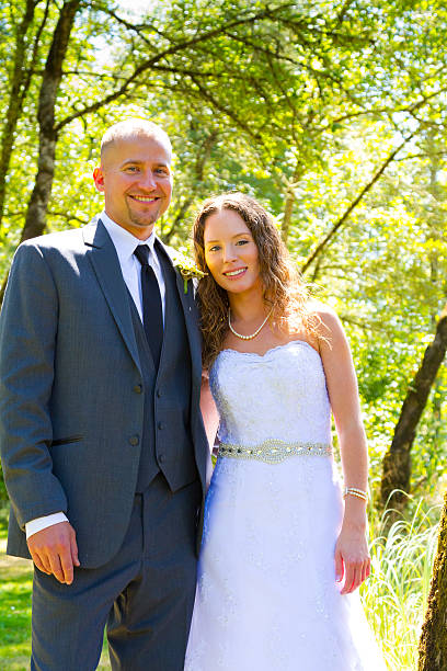 istock Wedding Couple Bride and Groom Portraits 466353095