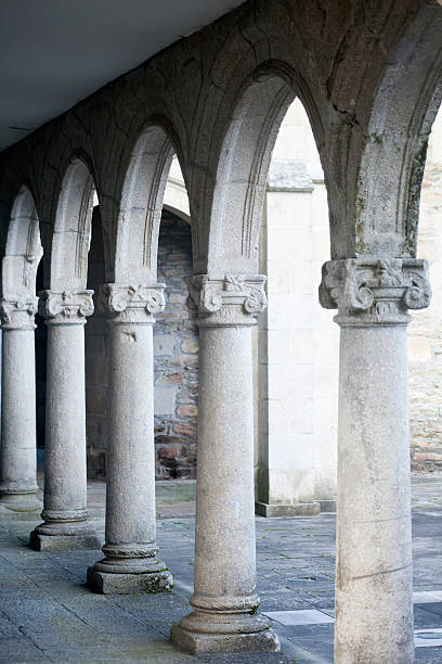 istock Romanesque arcade in Galicia, Spain. 466353310