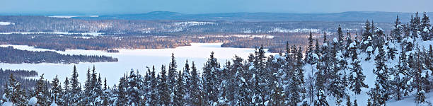 istock Winter panorama in Northern Finland. 466357222