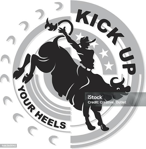 Kick Up Heading Stock Illustration - Download Image Now - Bull Riding, Animal, Bull - Animal