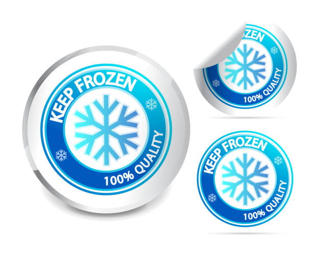 Keep frozen label Vector illustration. Kepp frozen label . tag keeping cool stock illustrations