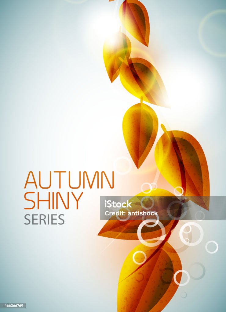 Herbst glänzend fliegende Blätter-Hintergrund - Lizenzfrei Abstrakt Vektorgrafik