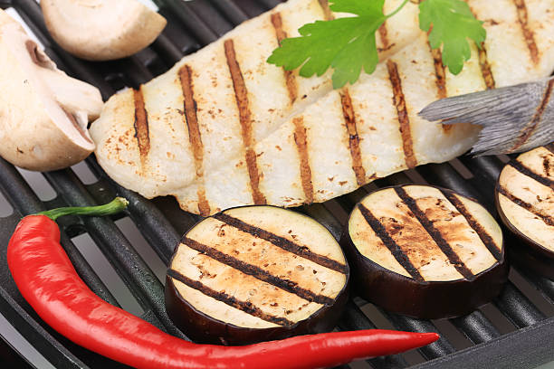 istock Grilled fillet of pangasius. 466366885
