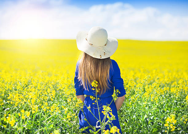 istock Woman in canola field 466367752