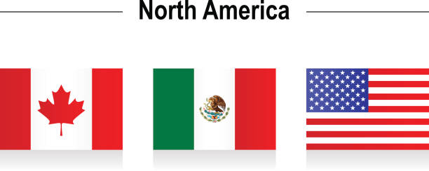 bildbanksillustrationer, clip art samt tecknat material och ikoner med flags - north america - mexicos flagga