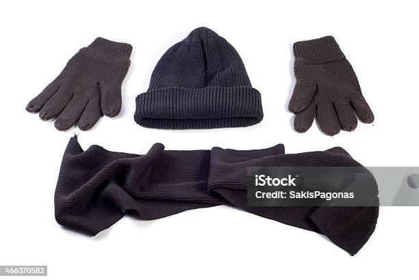 Winter Cap Scarf And Gloves Stock Photo - Download Image Now - 2015, Autumn, Cap - Hat