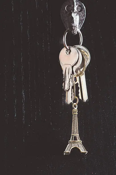 Photo of Apartment keys with Eiffel Tower key ring