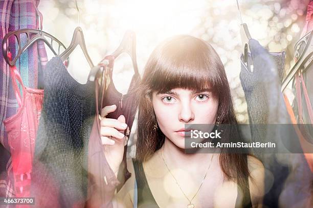 Dreamy Portrait Of A Teenage Girl With Her Wardrobe Stock Photo - Download Image Now