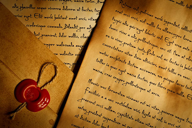 istock Envelope with wax seal and old letters 466375637
