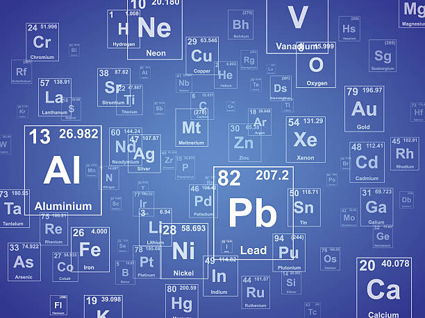 Elements Background Periodic table of the elements. Background illustration. chemistry class stock illustrations