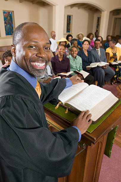 istock Preacher talking to his congregation in church 466379671