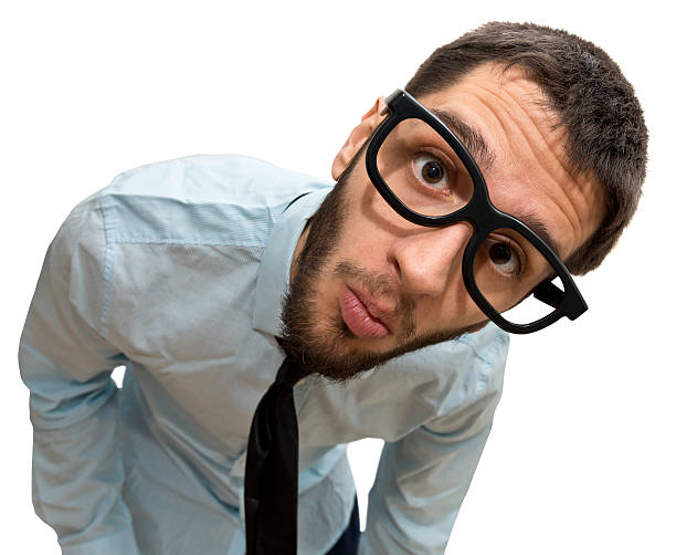 istock Funny glasses businessman closeup 466380927