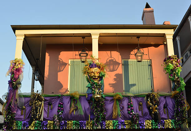 istock Mardi Gras balcony decoration, New Orleans 466381741