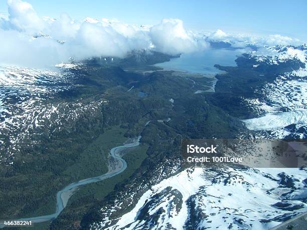 Mountain Tops In Alaska From The Air Stock Photo - Download Image Now - Aerial View, Alaska - US State, Extreme Terrain