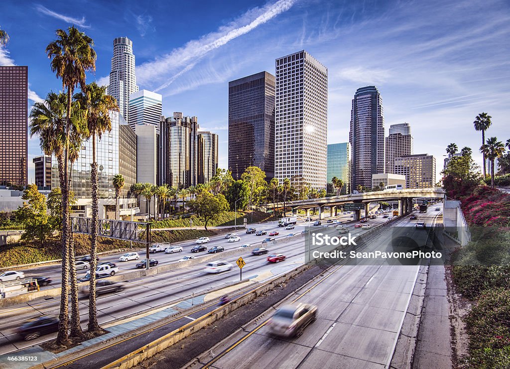 Centro de la ciudad de Los Ángeles, California, durante el día - Foto de stock de Aire libre libre de derechos