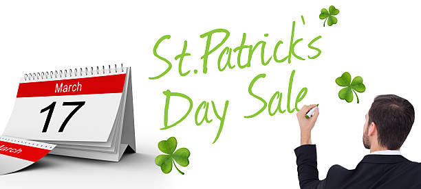 istock Composite image of man writing patricks day greeting 466385156