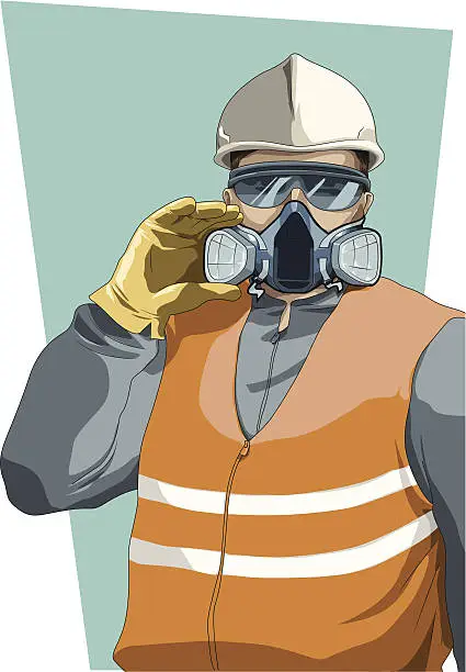 Vector illustration of Respiratory Protection