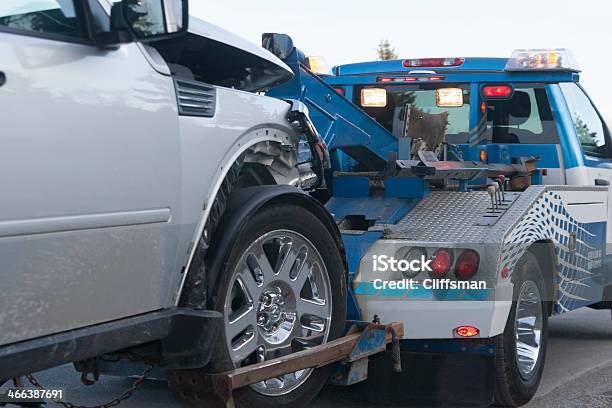 Tow Truck Wreck Stock Photo - Download Image Now - Towing, Tow Truck, Car