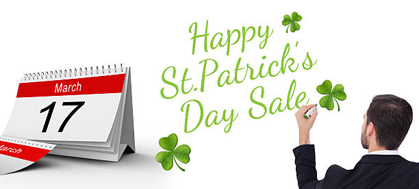 istock Composite image of man writing patricks day greeting 466388668