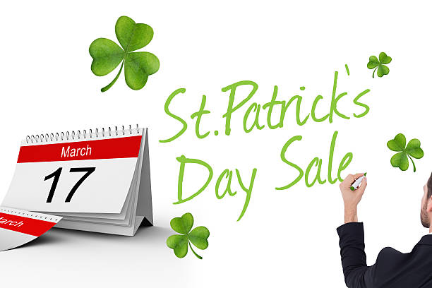 istock Composite image of man writing patricks day greeting 466388698