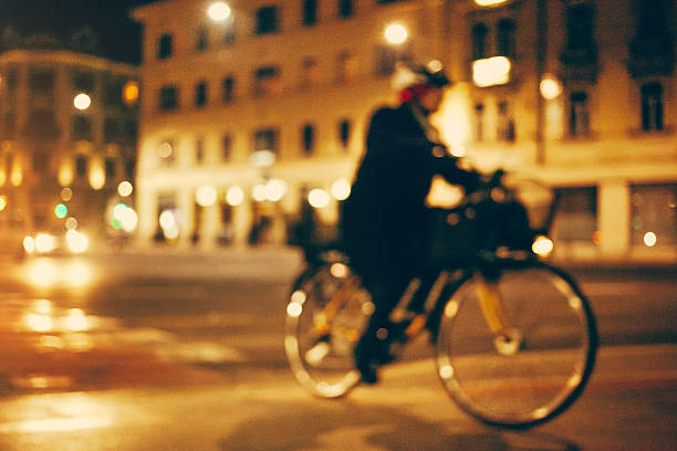 istock Blurred bicyclist in the city 466390014
