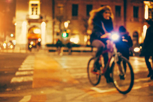 istock Blurred bicyclist in the city 466390236
