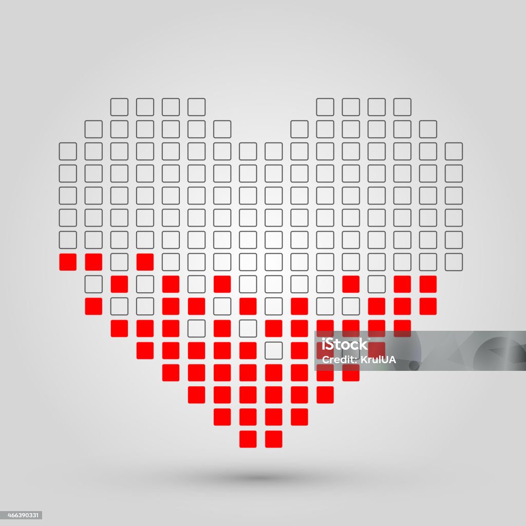 Pixel heart. Vector Abstract stock vector