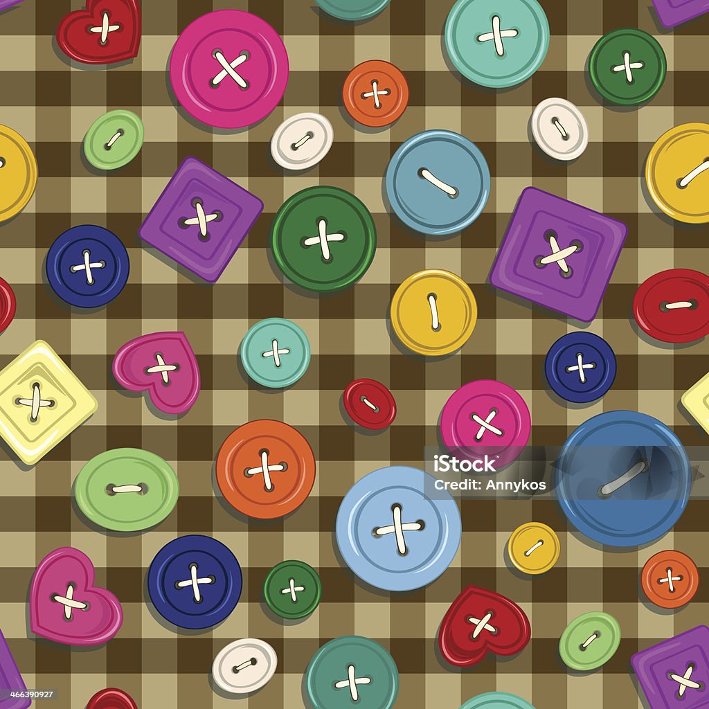 シームレスパターンのボタン - ボタンのロイヤリティフリーベクトルアート