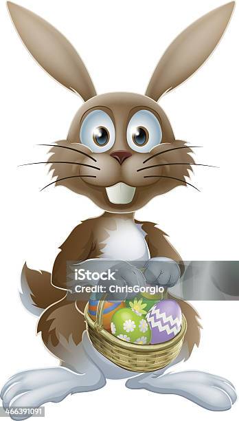 Wielkanoc Bunny Z Czekolada Jajko - Stockowe grafiki wektorowe i więcej obrazów Białe tło - Białe tło, Biały, Clip Art
