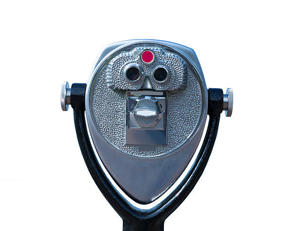 istock Isolated tourisitic telescope works with coins 466391358