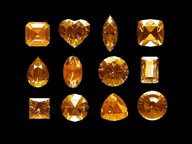 istock Group of imperial topaz with clipping path 466394007