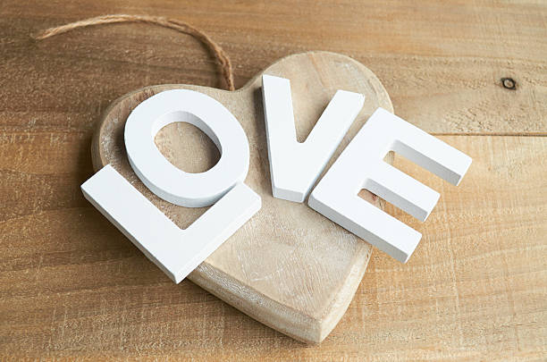 istock Wooden heart and love. 466394885