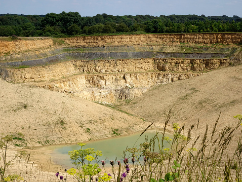 an open pit quarry