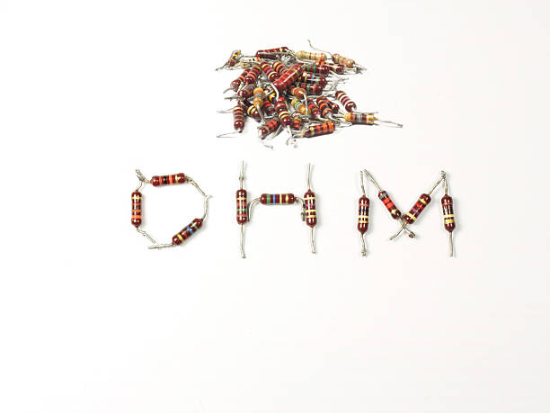 istock Electrical Resistances-Resistors with different color together ohm text. 466395438