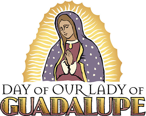 Guadalupe Heading C Guadalupe Heading C virgen de guadalupe stock illustrations