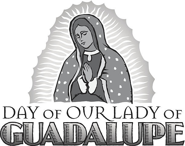 Guadalupe Heading Guadalupe Heading virgen de guadalupe stock illustrations