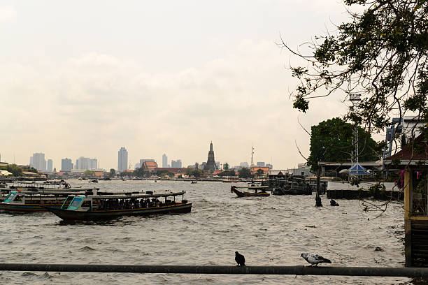 istock Chao Praya river traffics on the holiday 466399150