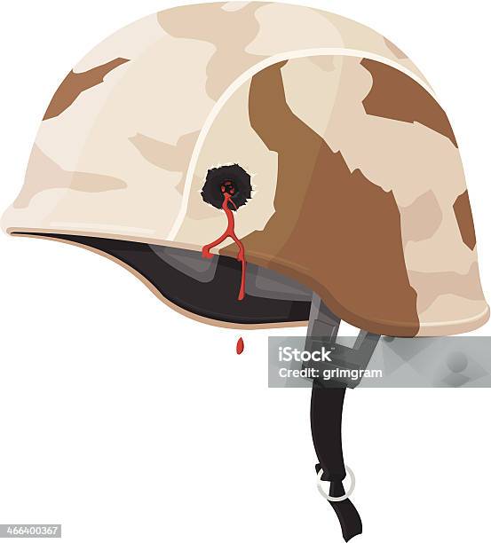 Antiwar Illustration Stock Illustration - Download Image Now - Army Helmet, White Background, Blood