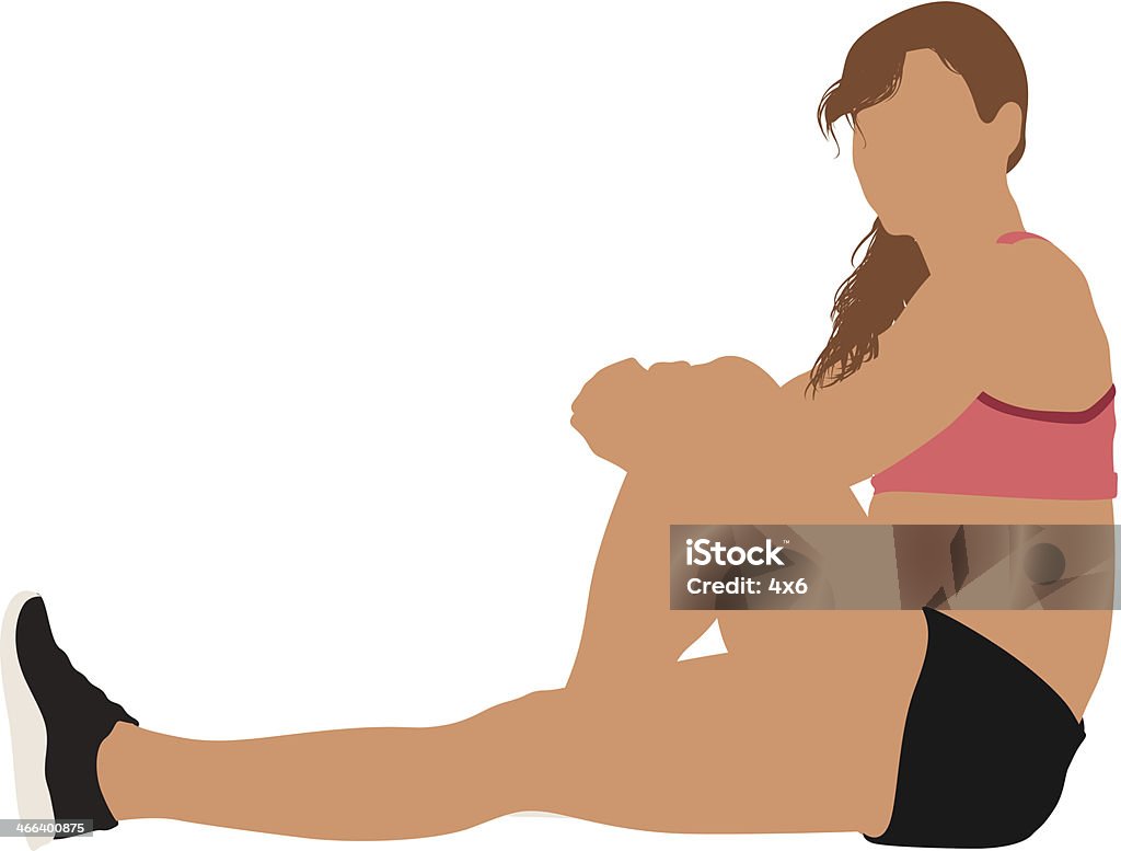 Sportswoman stretching - Lizenzfrei Aktiver Lebensstil Vektorgrafik
