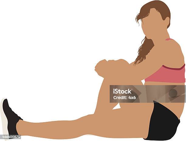 Sportswoman Stretching Stock Vektor Art und mehr Bilder von Aktiver Lebensstil - Aktiver Lebensstil, Athlet, Attraktive Frau
