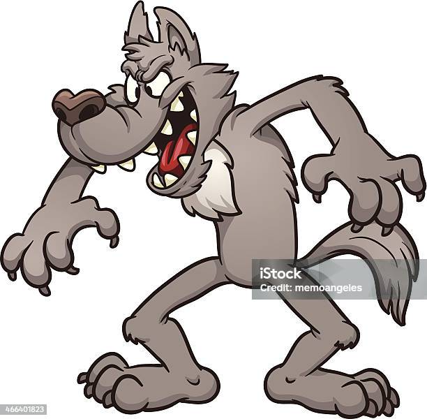 Big Bad Wolf Stock Illustration - Download Image Now - Wolf, Rudeness, Cartoon