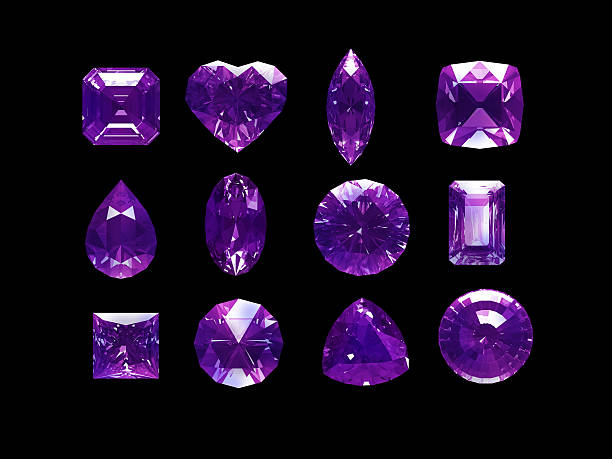 istock Group of violet topaz with clipping path 466404295