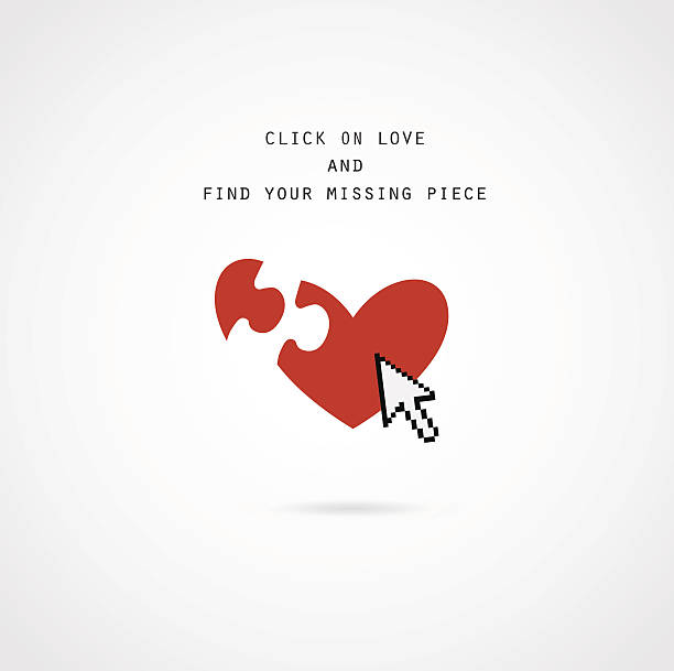 ilustraciones, imágenes clip art, dibujos animados e iconos de stock de haga clic en buscar el amor, tarjeta del día de san valentín - young male illustrations