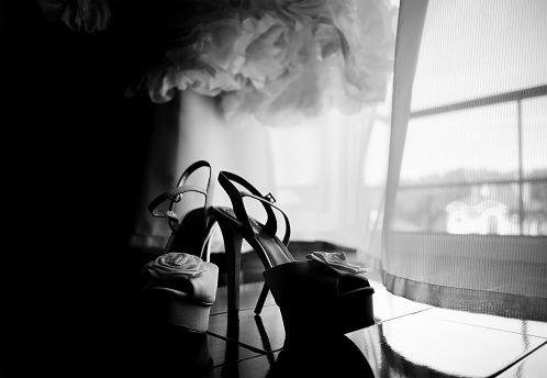 White Bridal Shoes Stock Photo - Download Image Now - 2015, Adult ...