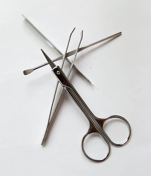 istock Set of manicure tools on a white background 466405733
