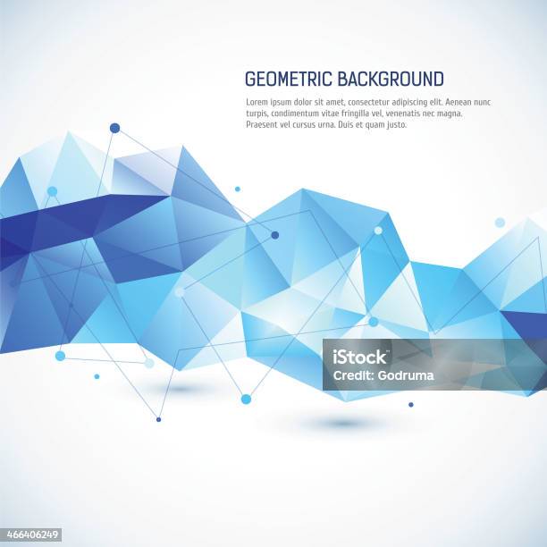 Abstract 3d Geometric Background Stock Illustration - Download Image Now - Abstract, Blue, Triangle - Percussion Instrument